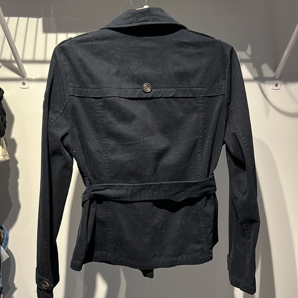 Short Trench coat Aeropostale size M blue navy - Picture 4 of 5